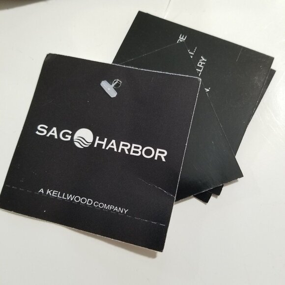 Sag Harbor Womens Sweater S Vintage Knit Black Embroidered Flowers Twofer Sequin - Picture 13 of 15